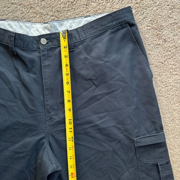 Dickies Pants Mens 42x31 High Rise Cargo Navy Blue Pockets - Picture 9 of 13